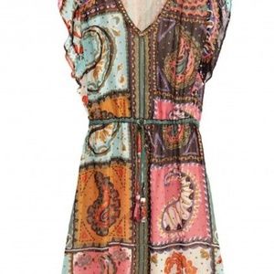Calypso St Barth Silk Print Bead Ailani Dress NWT